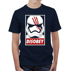 tshirt-enfant-disobey-coton-bio-bleu-nuit