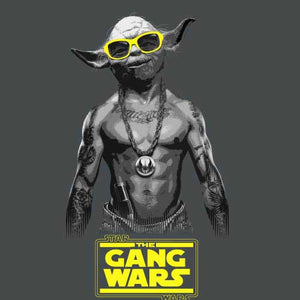 tshirt-gang-wars-coton-bio-gris-fonce