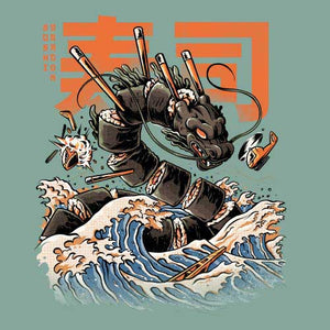 tshirt-sushi-dragon-pour-gourmets-fan-d-art-et-de-japon-coton-bio-jade