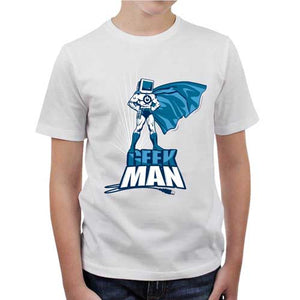 tshirt-enfant-geek-man-coton-bio-blanc