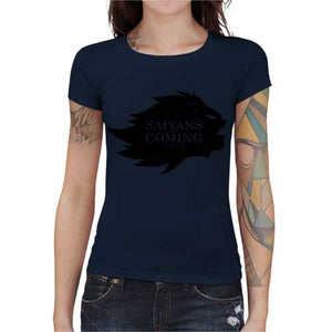 tshirt-femme-saiyans-are-coming-coton-bio-bleu-nuit