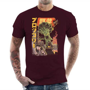 tshirt-homme-broccozilla-le-brocoli-geant-detruit-la-ville-coton-bio-cerise