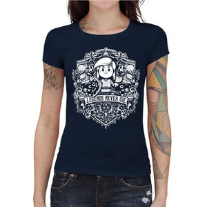 tshirt-femme-legends-never-die-zelda-coton-bio-bleu-nuit