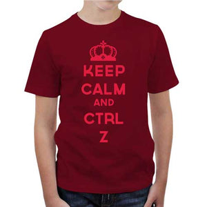 tshirt-enfant-keep-calm-and-ctrl-z-coton-bio-rouge