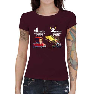 tshirt-femme-auto-vs-moto-coton-bio-cerise