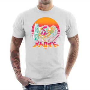 tshirt-homme-metroid-retro-hunter-coton-bio-blanc