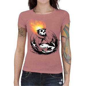 tshirt-femme-skull-fire-coton-bio-petal-rose