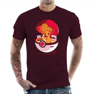 tshirt-homme-red-poke-house-la-maison-salameche-coton-bio-cerise