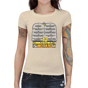 tshirt-femme-les-10-commandements-du-motard-coton-bio-natural