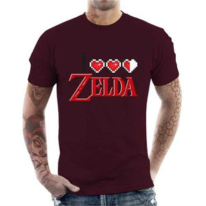 tshirt-homme-i-love-zelda-coton-bio-cerise