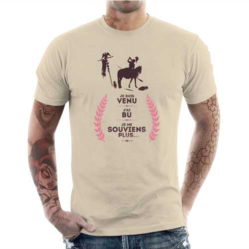 T-shirt humour homme - Chevalier inconscient