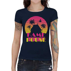 tshirt-femme-retro-island-kame-house-la-maison-de-tortue-geniale-coton-bio-bleu-nuit