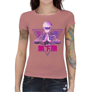 tshirt-femme-limitless-satoru-gojo-coton-bio-petal-rose