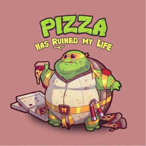 tshirt-turtle-pizza-coton-bio-petal-rose