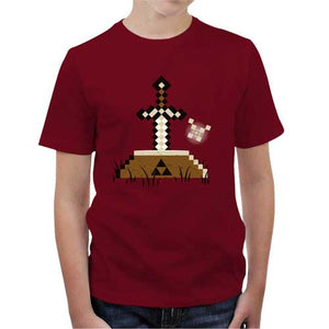 tshirt-enfant-zelda-craft-coton-bio-rouge