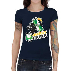 tshirt-femme-1up-energy-drink-coton-bio-bleu-nuit