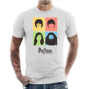 tshirt-homme-the-potters-harry-potter-et-les-beatles-coton-bio-blanc