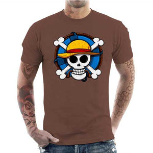 tshirt-homme-one-piece-skull-coton-bio-sienna