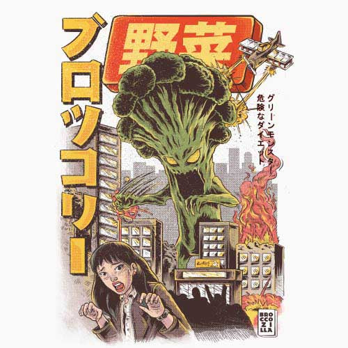 Broccozilla – T shirt Godzilla X Brocoli