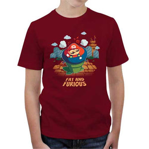 tshirt-enfant-fat-and-furious-coton-bio-rouge