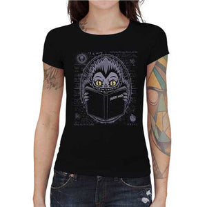 tshirt-femme-ryuk-book-death-note-coton-bio-noir