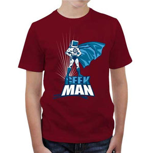 tshirt-enfant-geek-man-coton-bio-rouge