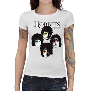 tshirt-femme-hobbits-rhapsody-humour-musical-coton-bio-blanc