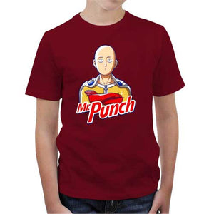 tshirt-enfant-mr-punch-coton-bio-rouge