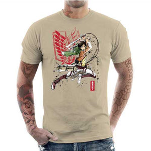 tshirt-homme-attaque-des-titans-coton-bio-beige