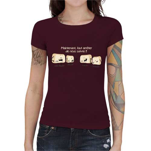 T-shirt Geekette - Ctrl C et Ctrl V