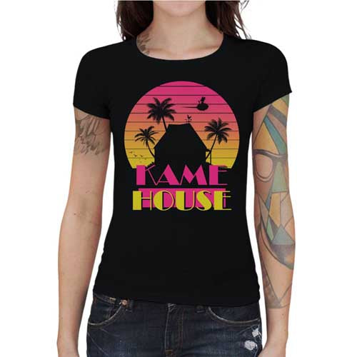 T-shirt Geekette - Retro Island