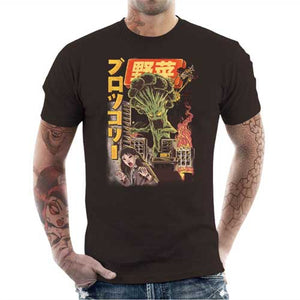 tshirt-homme-broccozilla-le-brocoli-geant-detruit-la-ville-coton-bio-chocolat