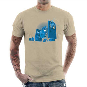 tshirt-homme-old-school-gamer-coton-bio-beige