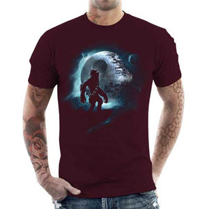 tshirt-homme-dark-moon-chewie-coton-bio-cerise