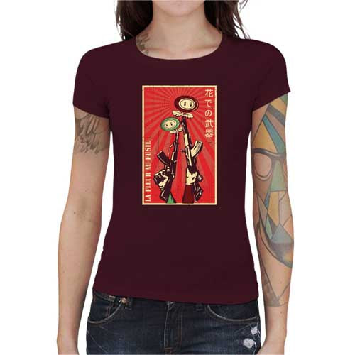 T-shirt Geekette - Fleur au fusil