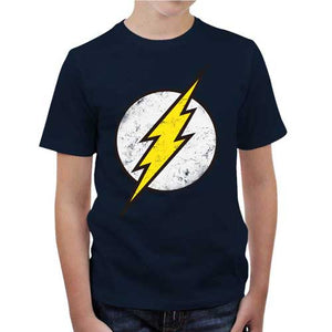 tshirt-enfant-flash-coton-bio-bleu-nuit