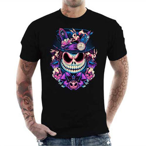 tshirt-homme-t-shirt-etrange-noel-de-monsieur-jack-et-alice-pays-des-merveilles-coton-bio-noir