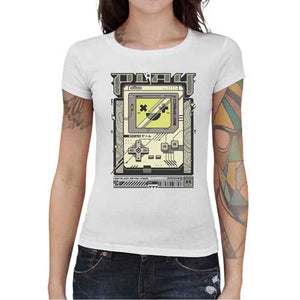 tshirt-femme-play-retro-vibes-game-boy-style-old-school-coton-bio-blanc