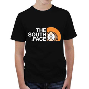 tshirt-enfant-the-south-face-geek-et-montagne-coton-bio-noir