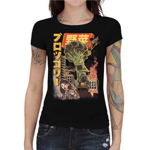 tshirt-femme-broccozilla-le-brocoli-geant-detruit-la-ville-coton-bio-noir