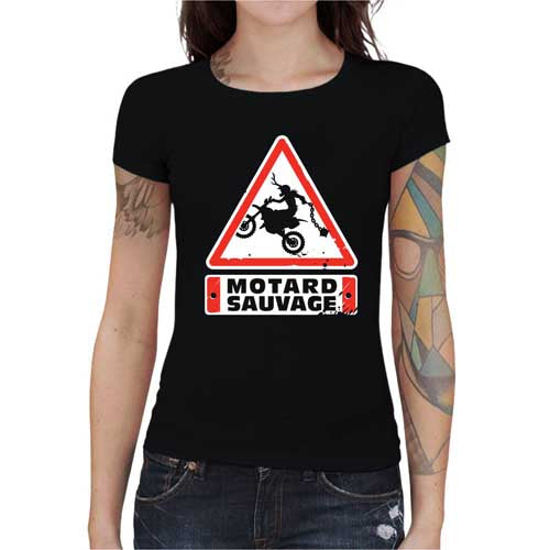 T shirt Motarde - Motard Sauvage