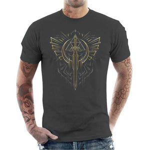 tshirt-homme-zhero-the-legend-of-zelda-coton-bio-gris-fonce