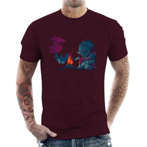 tshirt-homme-demons-souls-plus-fort-que-la-mort-coton-bio-cerise