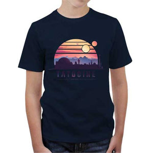 tshirt-enfant-tatooine-coton-bio-bleu-nuit