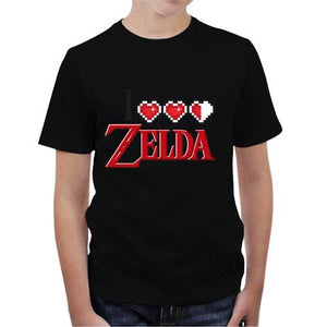 tshirt-enfant-i-love-zelda-coton-bio-noir