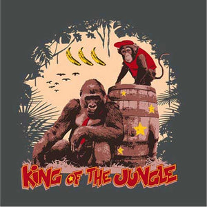 tshirt-king-of-the-jungle-coton-bio-gris-fonce