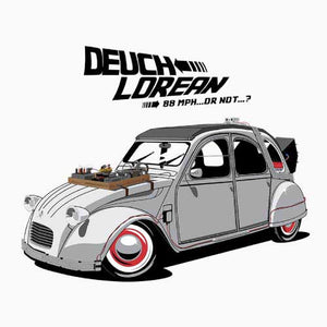 tshirt-deuch-lorean-delorean-coton-bio-blanc