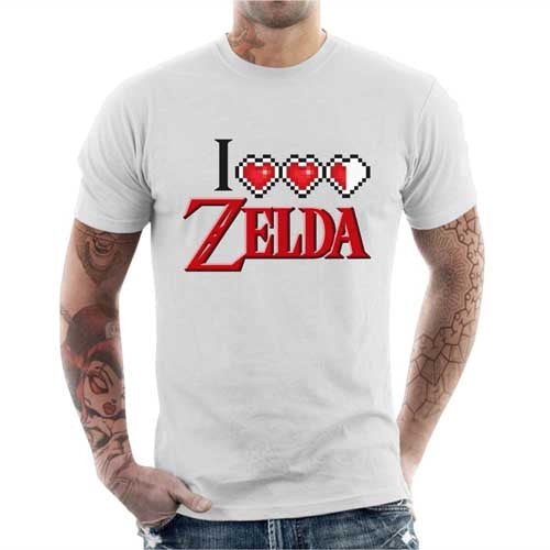 T-shirt geek homme - I love Zelda