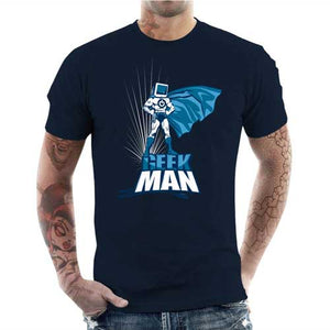 tshirt-homme-geek-man-coton-bio-bleu-nuit