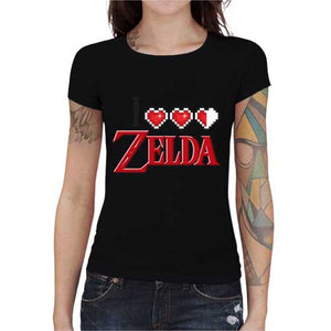 tshirt-femme-i-love-zelda-coton-bio-noir